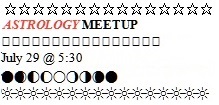 Astrology Meetup on Zoom